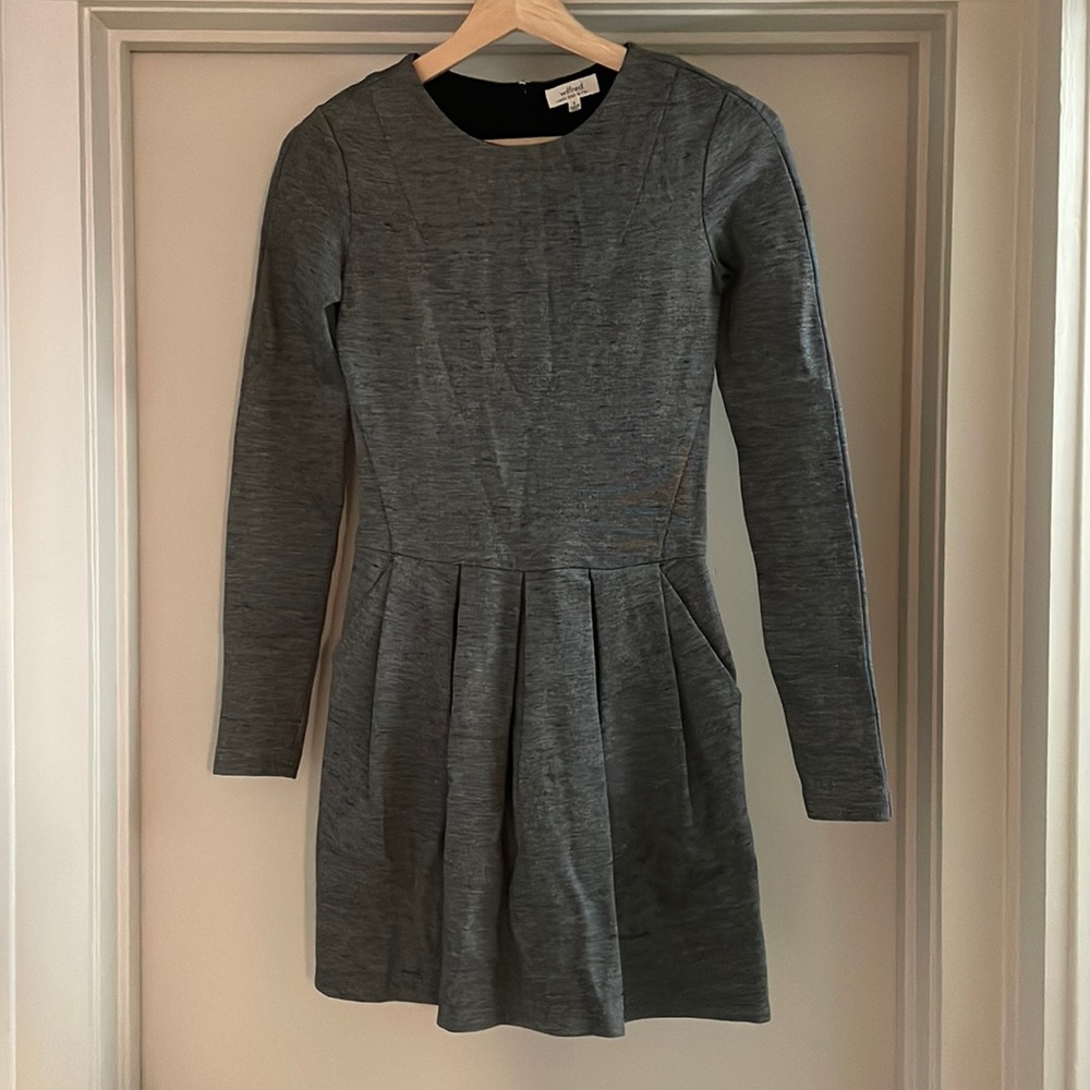 ARITZIA Wilfred Tartine Wool Blend Fit n Flare Dress size 0
